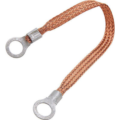 Allstar Copper Ground Strap 6in w/ 3/8in Ring Terminals
