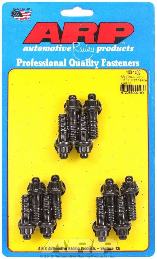 ARP Header Stud Kit - 12pt 3/8 x 1.670 OAL (12) 100-1402
