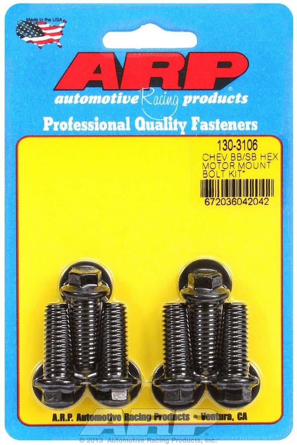 ARP Motor Mount Bolt Kit 6pt Chevy 130-3106
