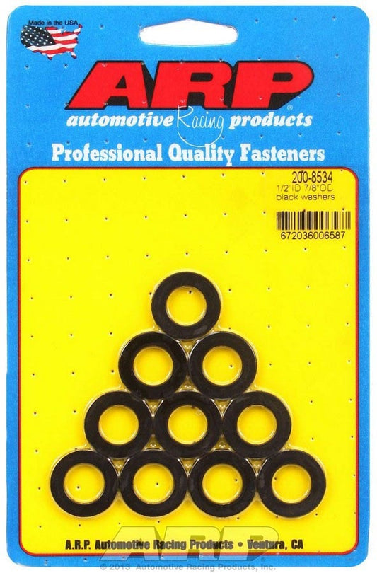 ARP Black Washers - 1/2 ID x 7/8 OD (10) 200-8534