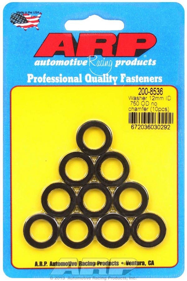 ARP Black Washers - 12mm ID x 3/4 OD (10) 200-8536