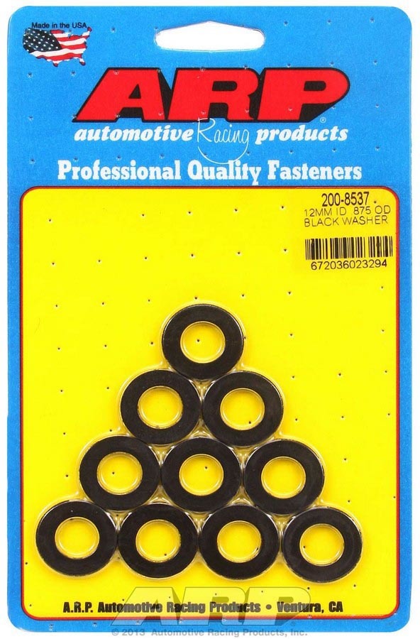 ARP Black Washers - 12mm ID x 7/8 OD (10) 200-8537