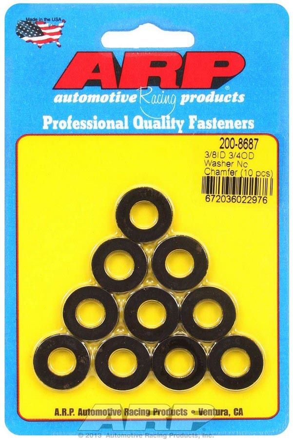 ARP Black Washers - 3/8 ID x 3/4 OD (10) 200-8687