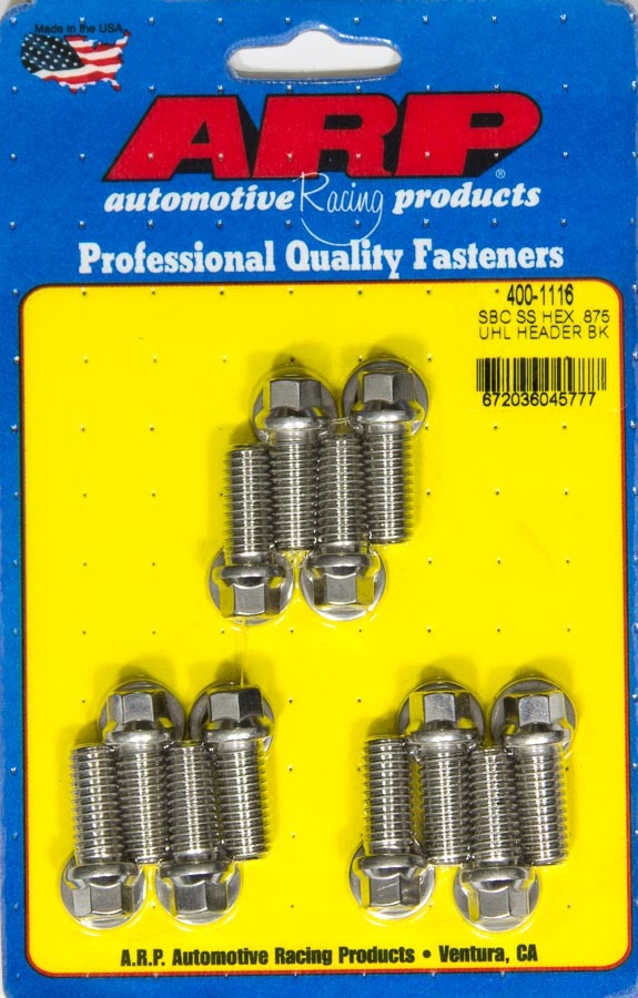 ARP Header Bolt Kit - 6pt 3/8 x .875 UHL (12) 400-1116