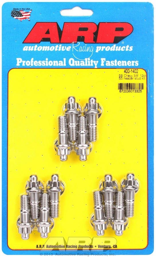 ARP S/S Header Stud Kit - 3/8in x 1.670in OAL (12) 400-1402