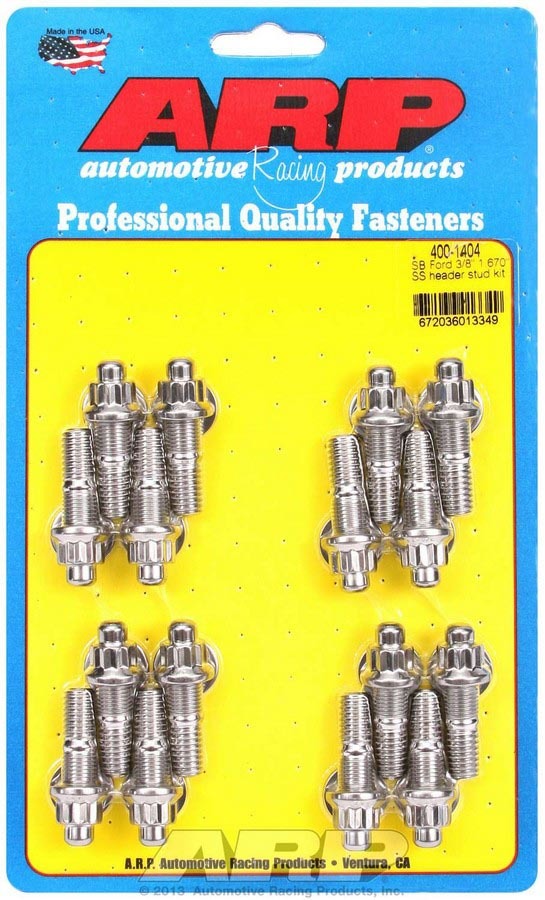 ARP S/S Header Stud Kit - 3/8in x 1.670in OAL (16) 400-1404