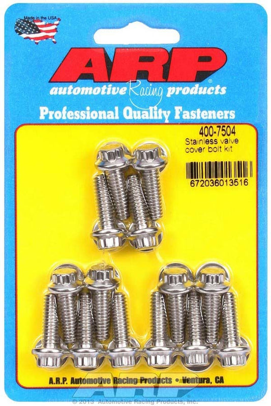 ARP S/S Valve Cover Bolt Kit 1/4in- 20 12pt (14) 400-7504