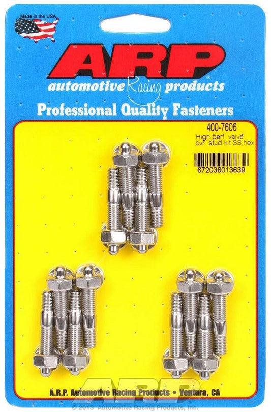 ARP S/S Valve Cover Stud Kit 6pt (12) 400-7606