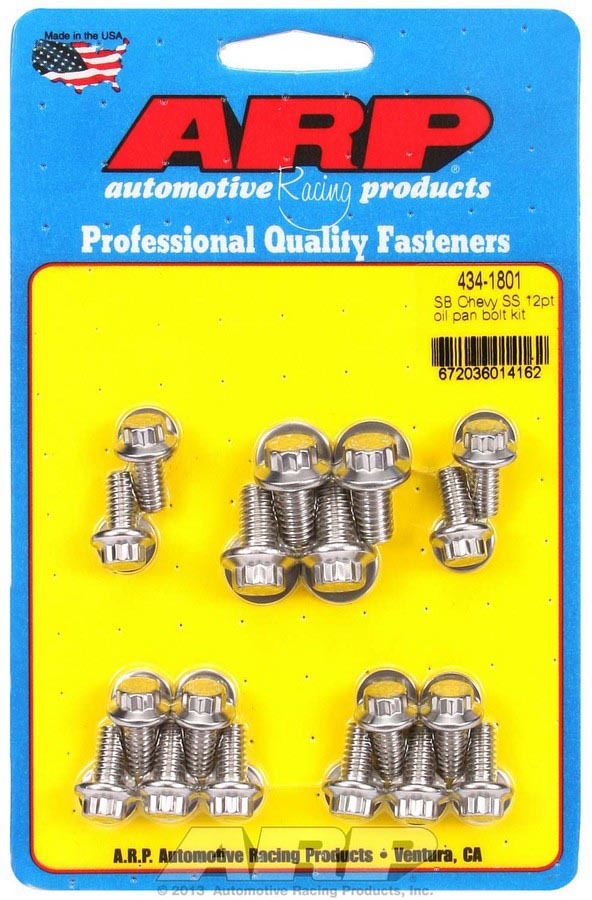 ARP SBC S/S Oil Pan Bolt Kit 12pt 434-1801