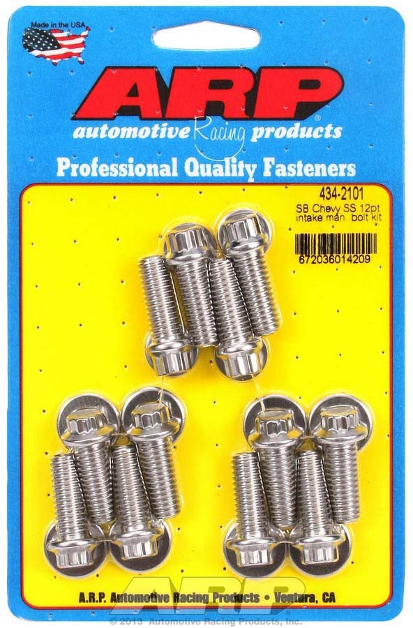 ARP SBC S/S Intake Bolt Kit 12pt 434-2101