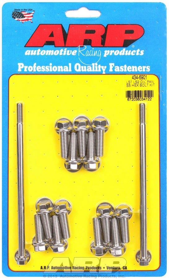 ARP S/S Oil Pan Bolt Kit 6pt LS1/LS2 434-6901