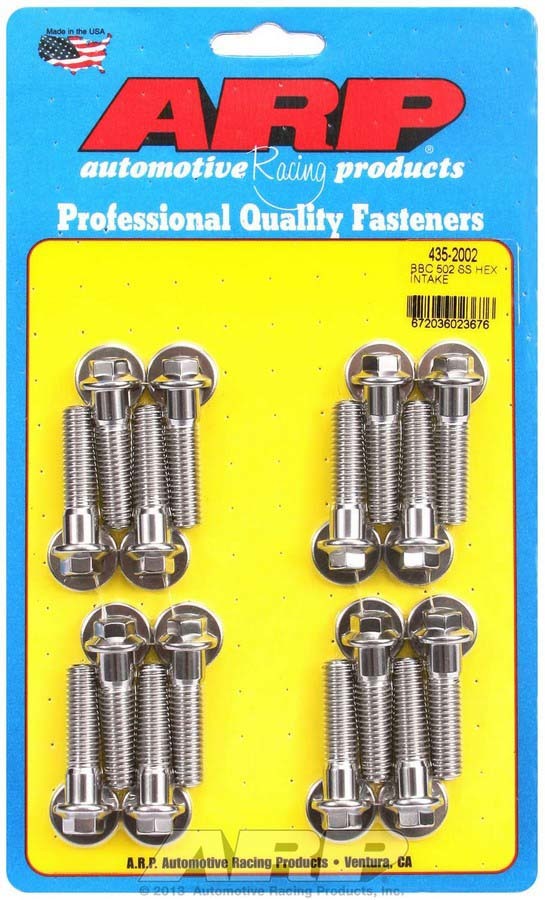 ARP BBC S/S Intake Bolt Kit - 6pt 502 435-2002