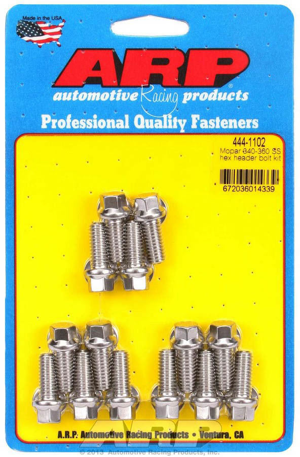 ARP S/S Header Bolt Kit - 5/16 x .750 UHL (14) 444-1102