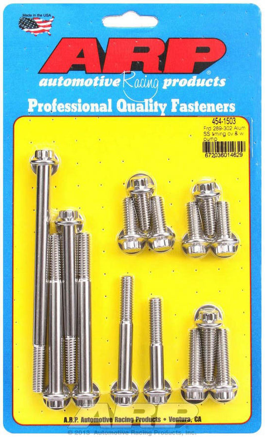 ARP SBF S/S T/C & W/P Bolt Kit 12pt 454-1503