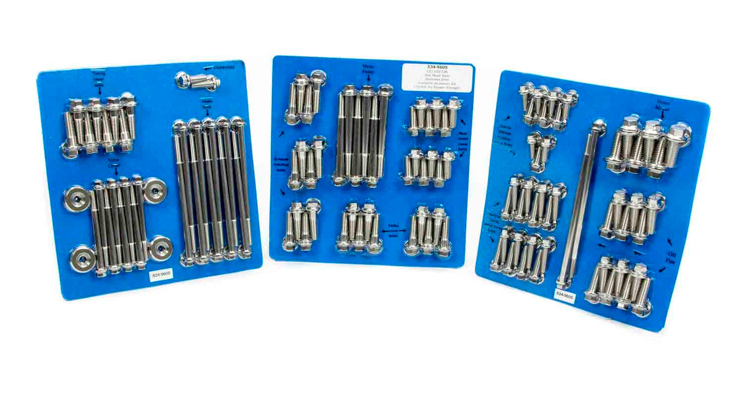 ARP GM LS S/S Complete Eng. Fastener Kit 6pt 534-9605