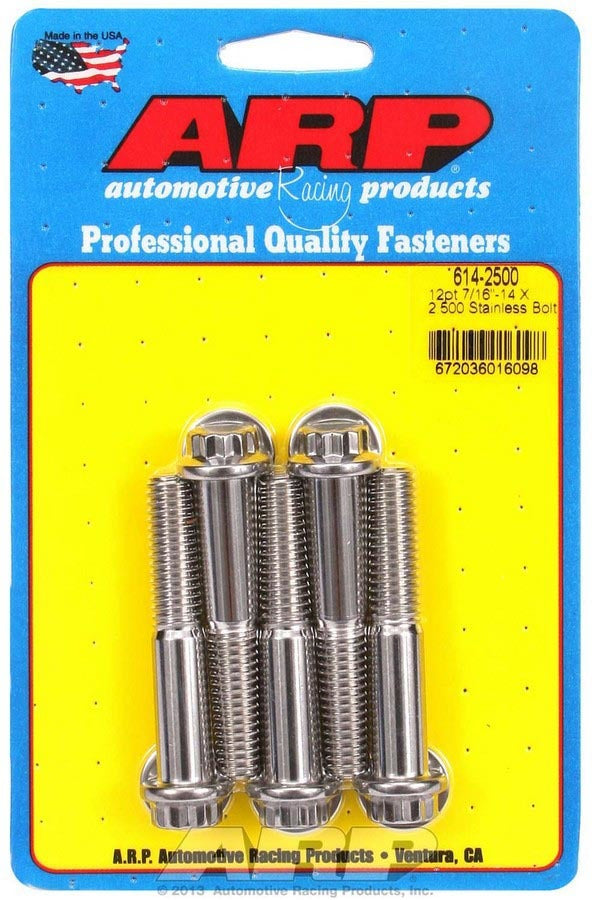 ARP S/S Bolt Kit - 12pt (5) 7/16-14 x 2.500 614-2500