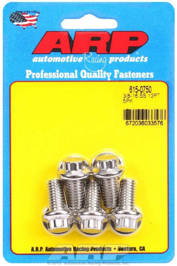ARP S/S Bolt Kit - 12pt (5) 3/8-16 x 0.750 615-0750