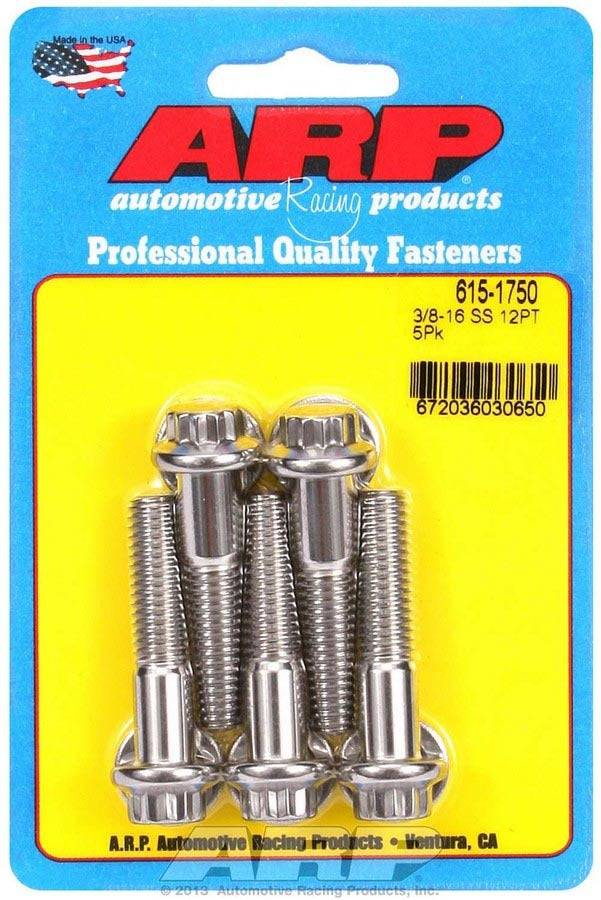ARP S/S Bolt Kit - 12pt (5) 3/8-16 x 1.750 615-1750