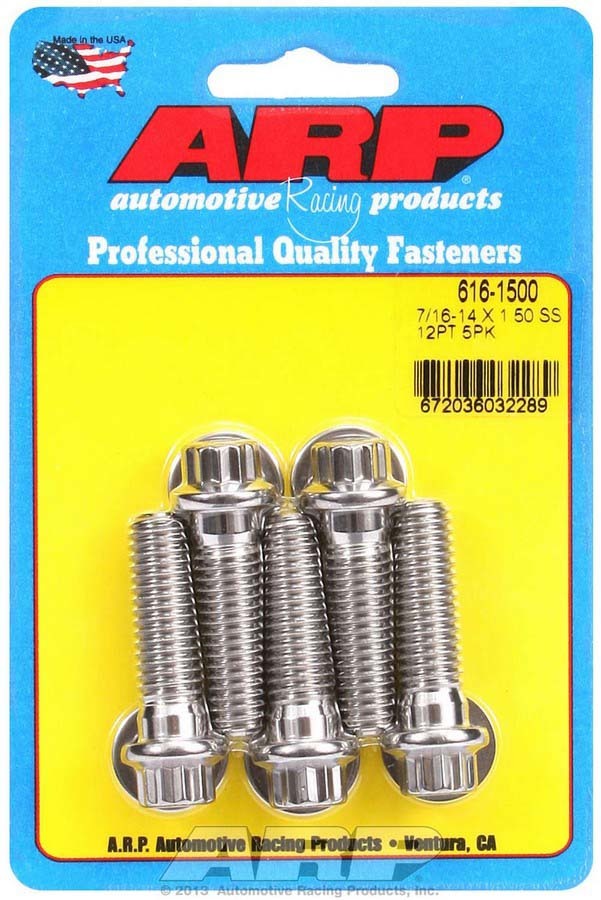 ARP S/S Bolt Kit - 12pt (5) 7/16-14 x 1.500 616-1500