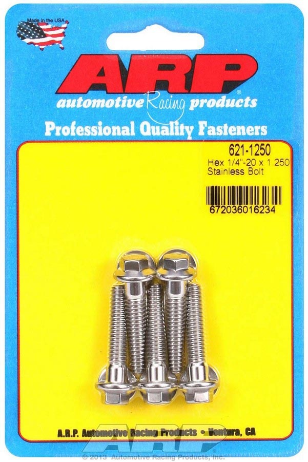ARP S/S Bolt Kit - 6pt (5) 1/4-20 x 1.250 621-1250