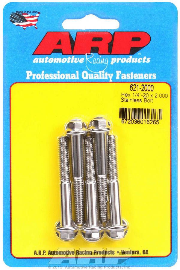 ARP S/S Bolt Kit - 6pt (5) 1/4-20 x 2.000 621-2000