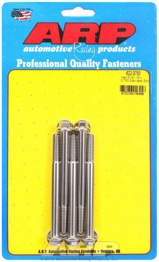 ARP S/S Bolt Kit - 6pt (5) 5/16-18 x 3.750 622-3750