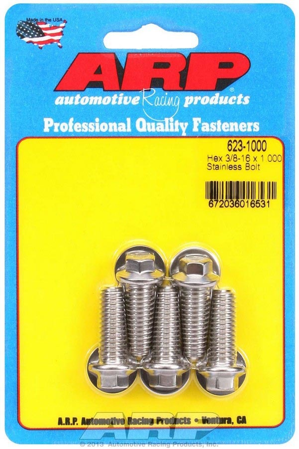 ARP S/S Bolt Kit - 6pt (5) 3/8-16 x 1.000 623-1000