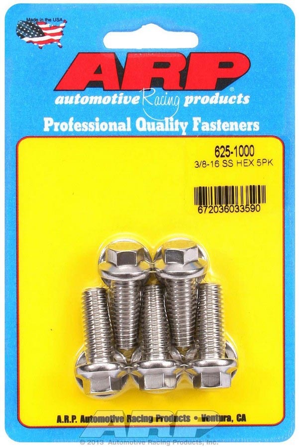 ARP S/S Bolt Kit - 6pt (5) 3/8-16 x 1.000 625-1000