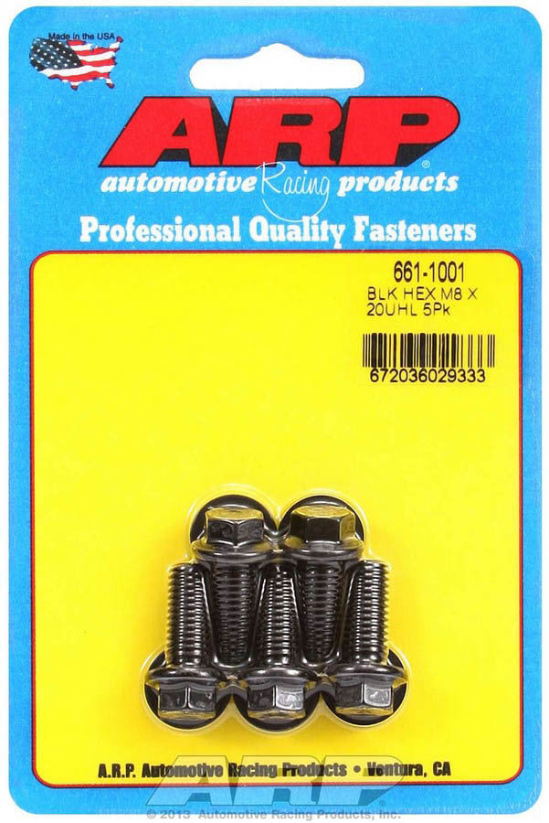 ARP 8mm x 1.25 x 20mm 6pt Bolt Kit 5pk 661-1001