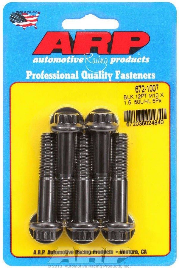 ARP Bolt Kit - 12pt (5) 10mm x 1.5 x 50mm 672-1007