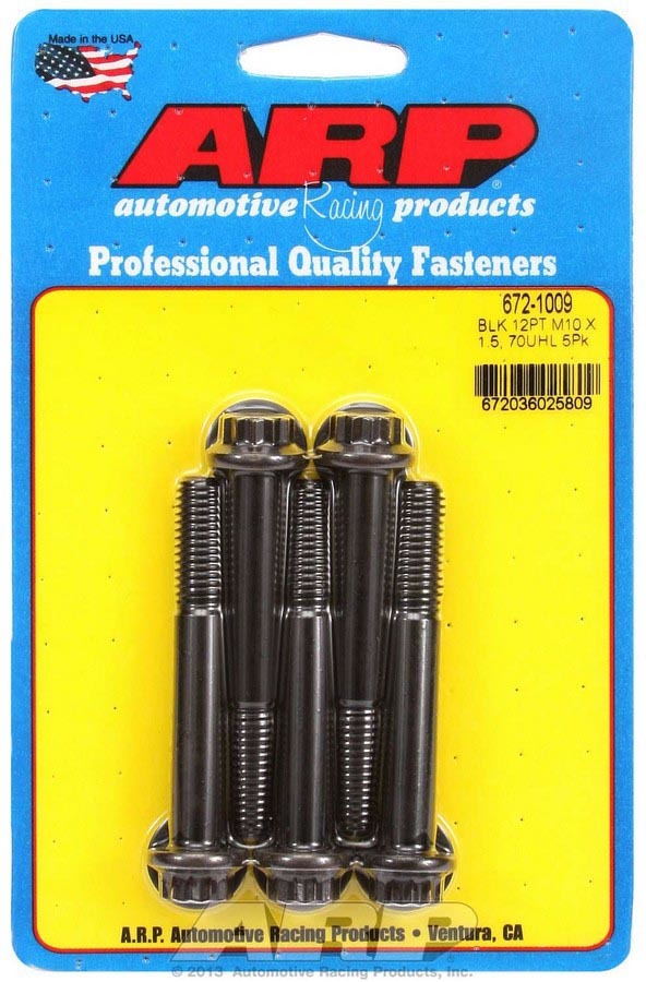 ARP Bolt Kit - 12pt (5) 10mm x 1.5 x 70mm 672-1009