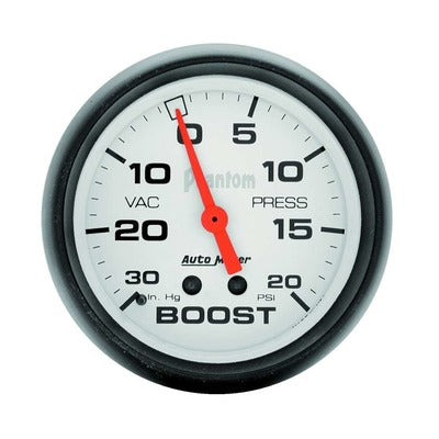AutoMeter 2-5/8" Phantom Boost Gauge 20 psi