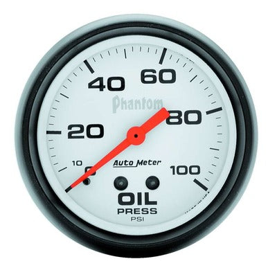 AutoMeter 2-5/8" Phantom Oil Pressure Gauge 0-100 psi