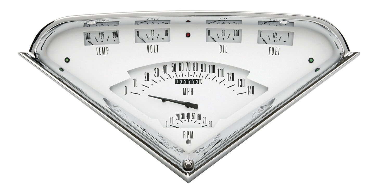 Classic Instruments Tach Force 6 Gauge Set White TF01W