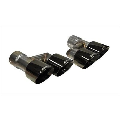 Corsa Two Twin 4.0" Black Tips Dual Rear Exit 14333BLK for Corsa Mustang GT Exhaust Only