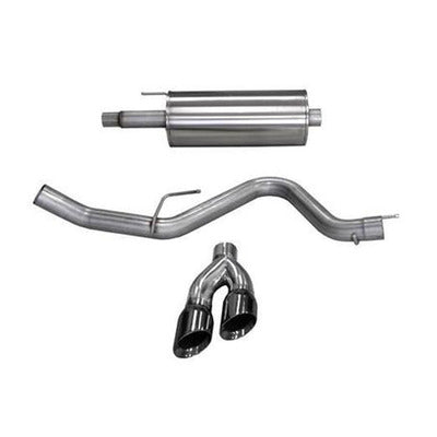 Corsa 3" Cat-Back Sport Single Side Exit Exhaust 4.0" Black Tips 15+ F150 5.0L V8 SuperCab/SuperCrew 145/156.8/163.7" WB