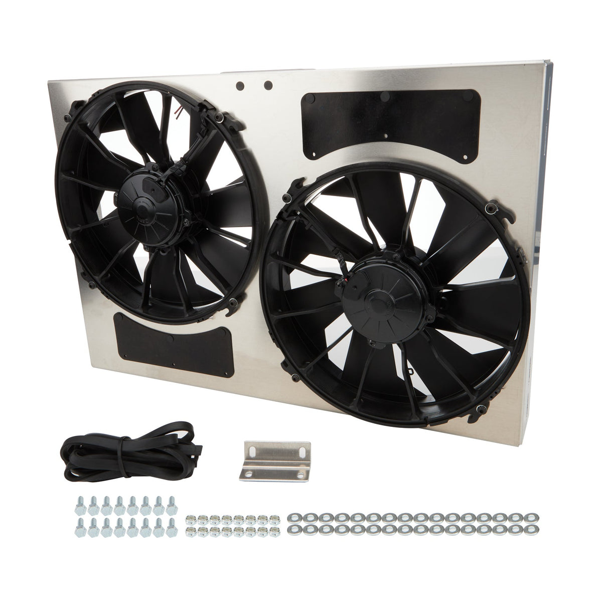 Derale Dual RAD Fan w/Aluminum Shroud Assembly