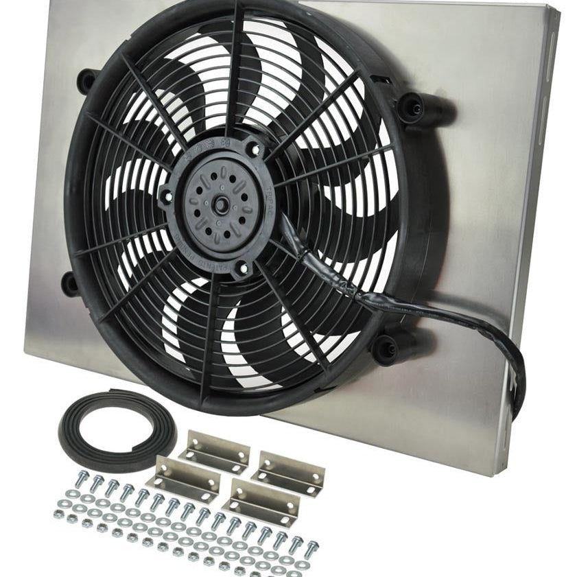 Derale RAD Fan w/Aluminum Shroud Assembly