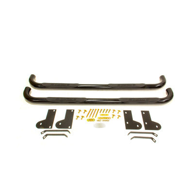 Dee Zee 3″ Round UltraBlack Nerf Bars - 2002+ Dodge Ram Quad Cab