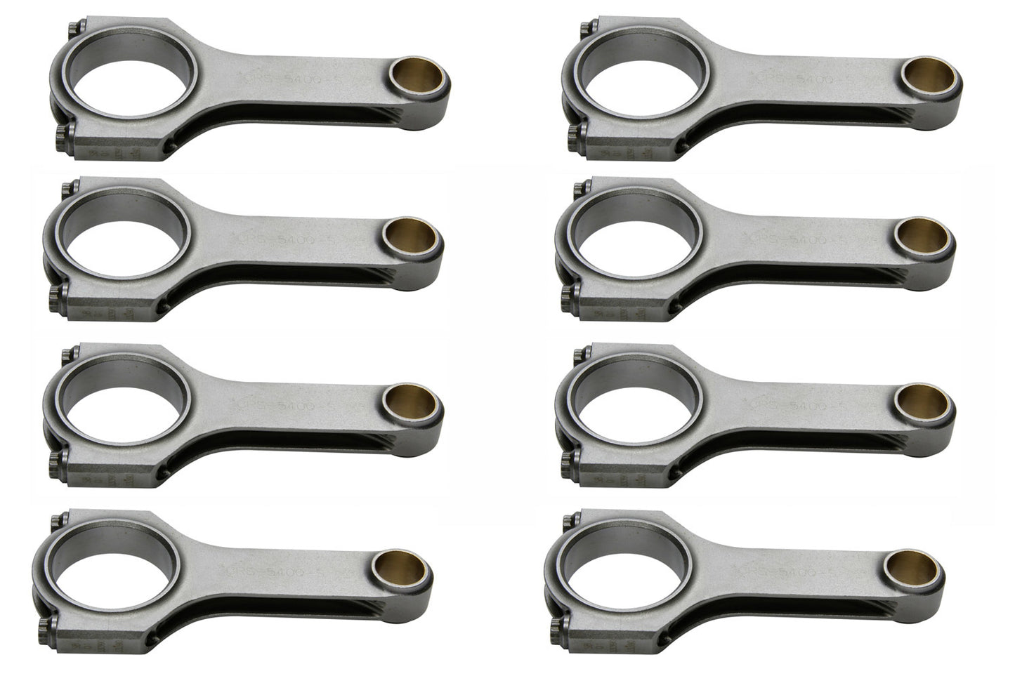 Eagle SBF 4340 Forged H-Beam Rods - 5.400 w/2.123 Pin CRS5400S3D
