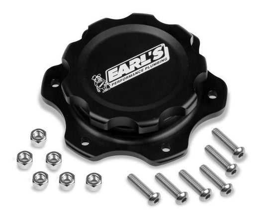 Earl's Aluminum Fuel Cell Cap & Bung w/6 Bolt Flange 2727