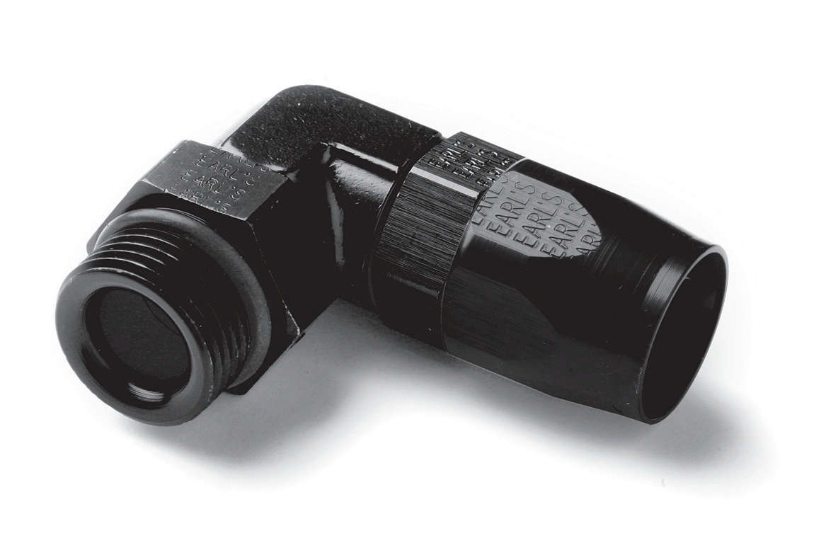 Earl's 90 Degree #10 to #10 Swivel Fitting Black 899