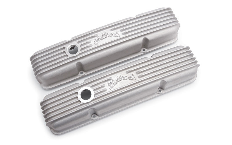 Edelbrock Valve Cover Kit Classic Finned SBC 59-86