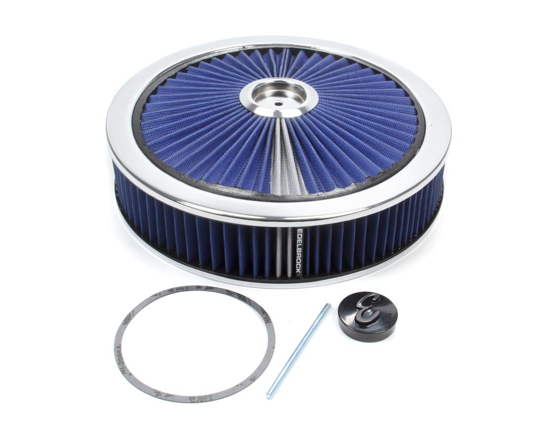 Edelbrock Air Cleaner Kit 14" Breathable - Blue