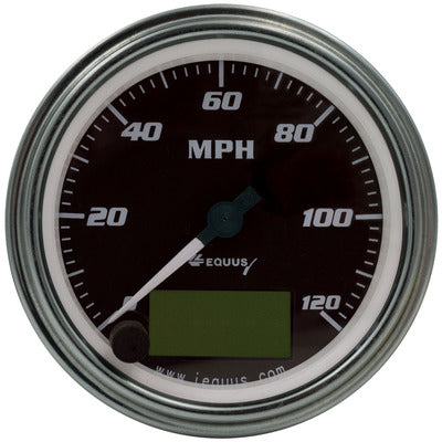 Equus 3-3/8" Chrome Electric Speedometer E7074