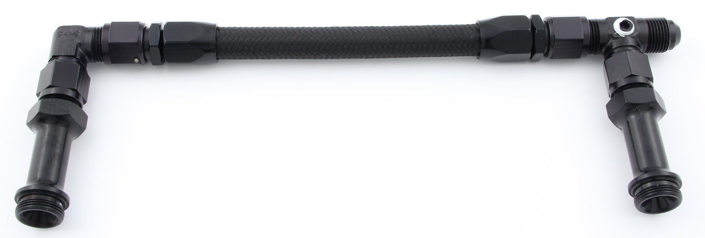 Fragola #8 Fuel Line Kit 7/8-20 Dual Inlet 4500 Black 930005-BL