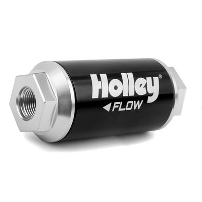 Holley Billet HP Fuel Filter - 3/8NPT 100-Micron 175GPH