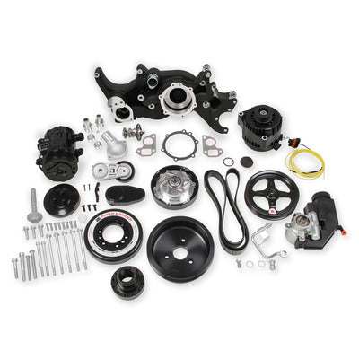 Holley GM LS Mid Mount Complete Accessory Kit - Black