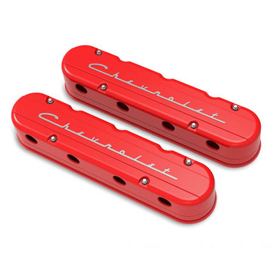Holley Valve Cover Set 2-Piece GM LS w/Chevrolet Logo