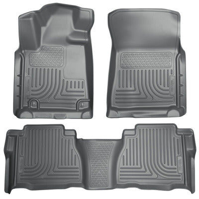 Husky LIners WeatherBeater Front & 2nd Seat Floor Liners (Footwell) - 2007-11 Tundra - Tan